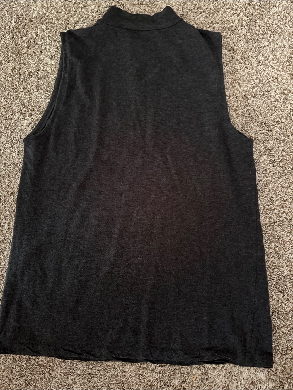Eileen Fisher Gray Sleeveless Mock Neck Top Tencel Lyocell Petite Medium PM - Picture 4 of 4